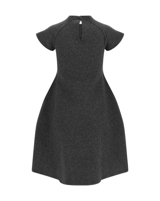 Jil Sander Black Short-Sleeved Dress