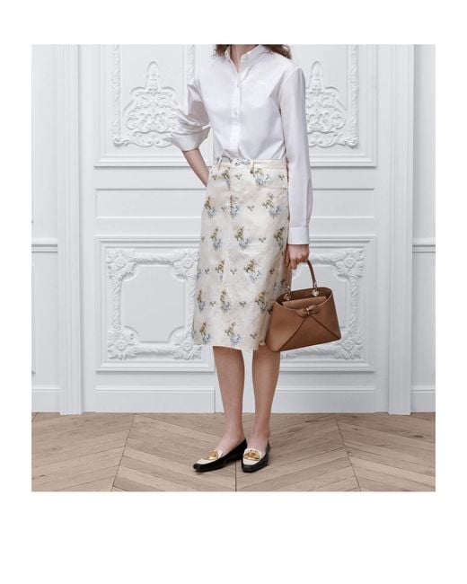 Dior Gray Embroidered Médaillon Blouse