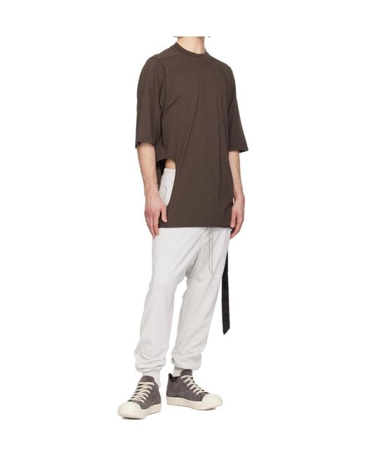Rick Owens Brown Crew Neck T-Shirt for men