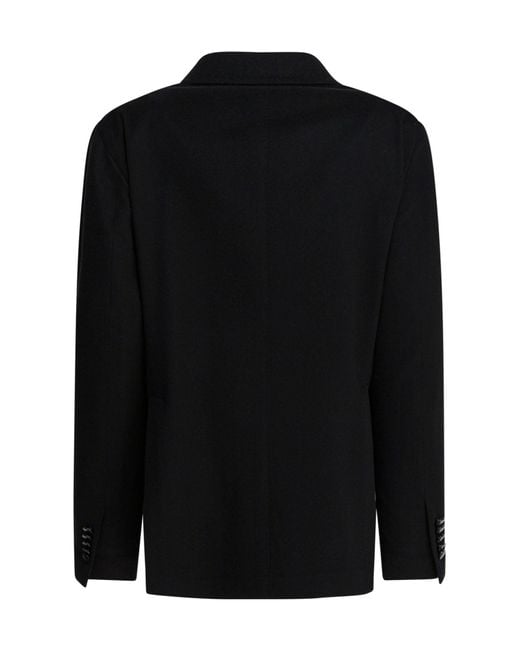 Tagliatore Black Double-Breasted Jacket for men