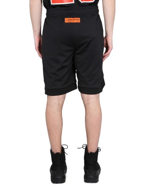 Heron Preston Black Logo Shorts for men