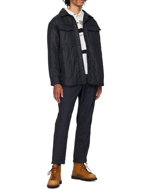 Canada Goose Blue Lapel Quilted Casual Jacket for men