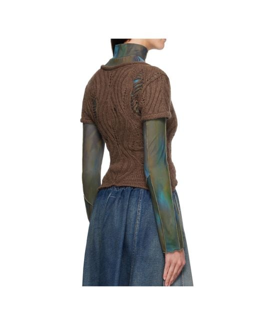 ANDERSSON BELL Blue Cap Sleeve Sweater Layered Tee