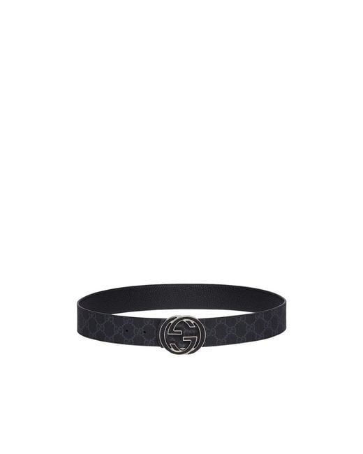 Gucci Black Logo Plaque Belt for men