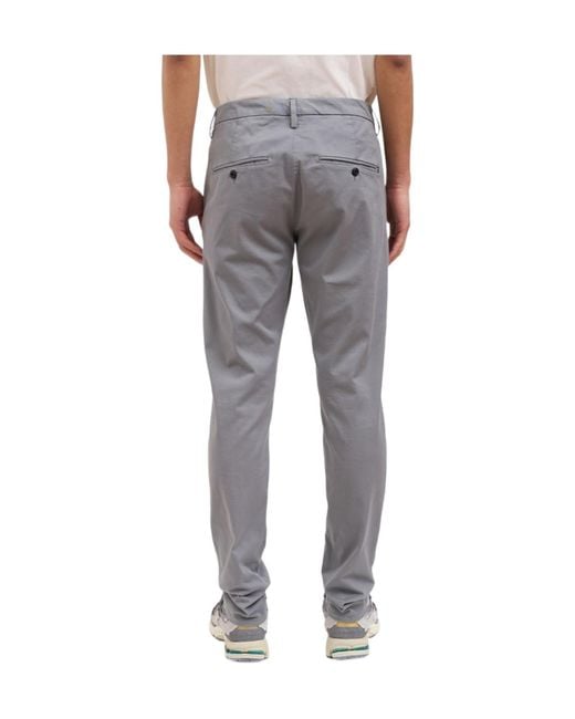 Dondup Gray Gaubert Logo Plaque Pants for men