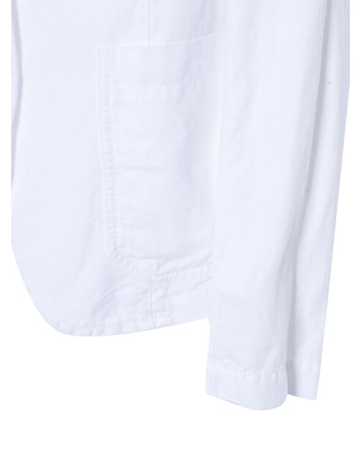 Aspesi White Single-Breasted Blazer