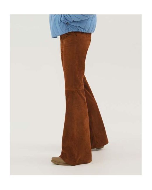 1989 STUDIO Brown Corduroy Flared Pants