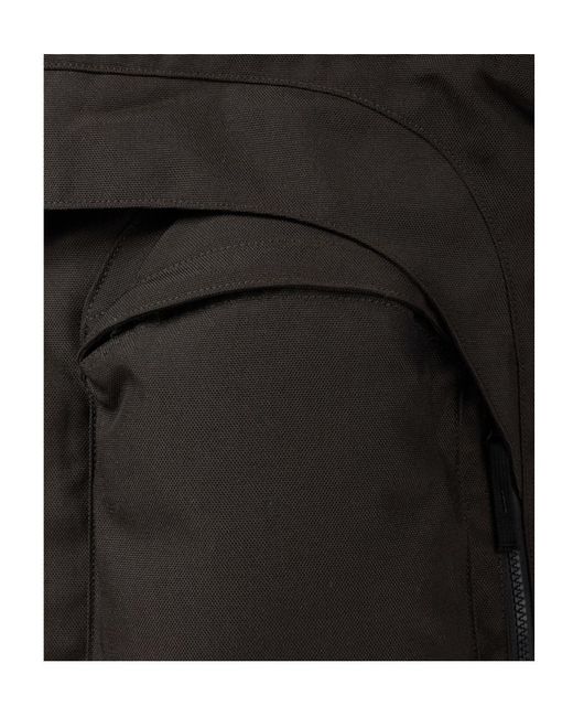 Stone Island Black Tote Bag With Multiple Pockets And Adjustable Strap for men