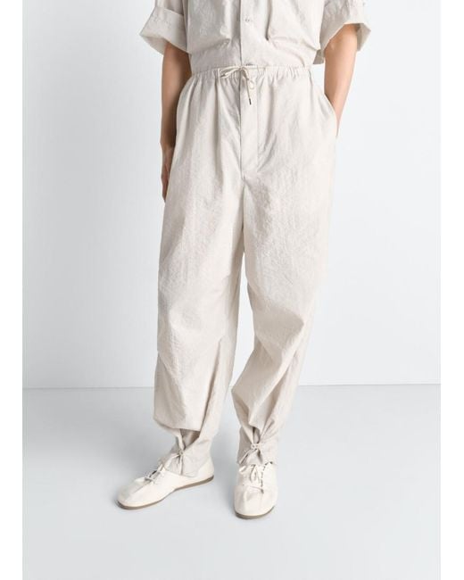 Lemaire White Parachute Pants for men