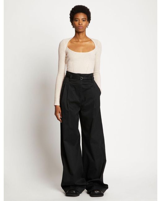 Proenza Schouler Natural Label Scoop Neck Knitted Top