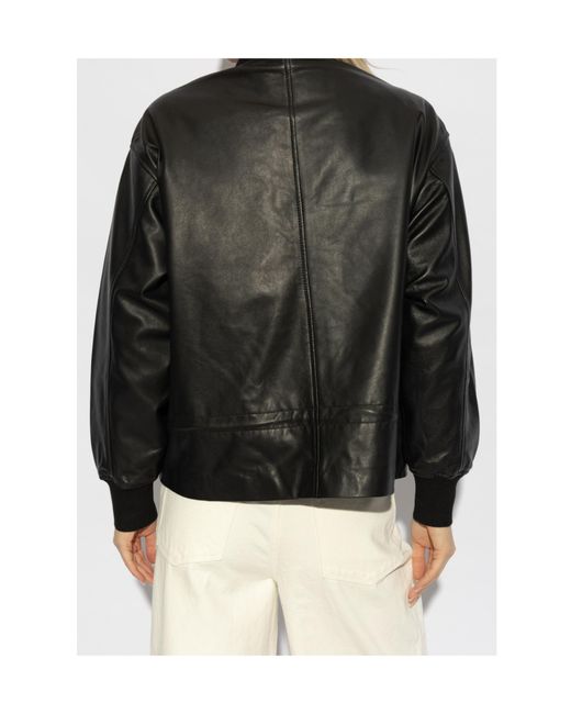AllSaints Black Quilted Panel Bomber Jacket