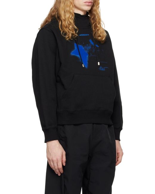 Adererror Black Hooded Sweater for men