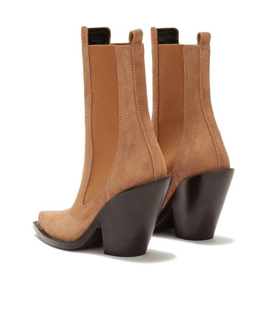Ermanno Scervino Brown Suede Ankle Boots