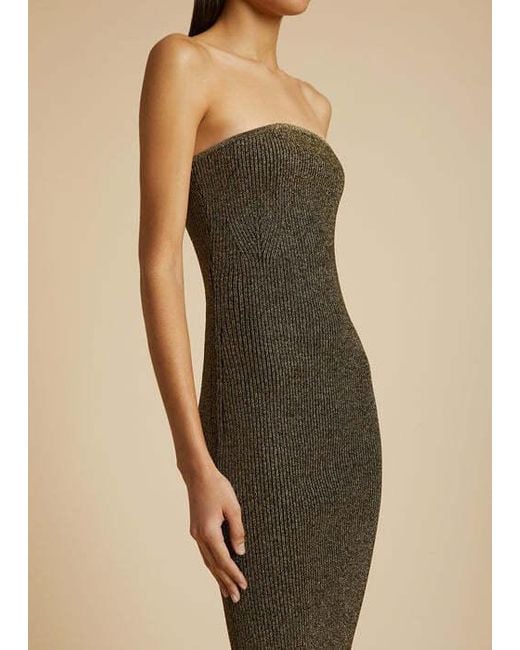 Khaite Green The Rumer Ribbed Midi Dress