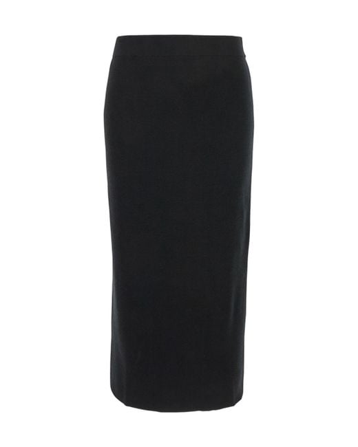 P.A.R.O.S.H. Black Midi Pencil Skirt