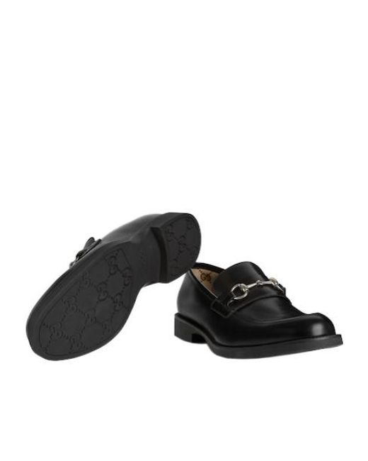 Gucci Black Leather Loafer for men