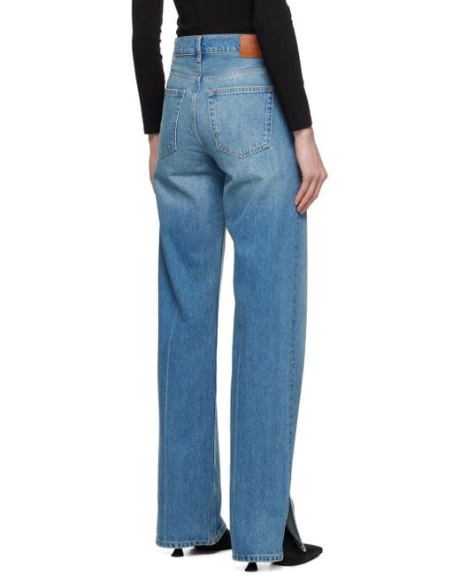 Anine Bing Blue Gavin Mid-Rise Boyfriend Jeans