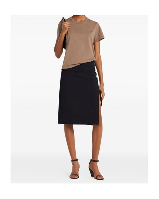 Courreges Brown Courrèges Logo Patch Crewneck T-Shirt