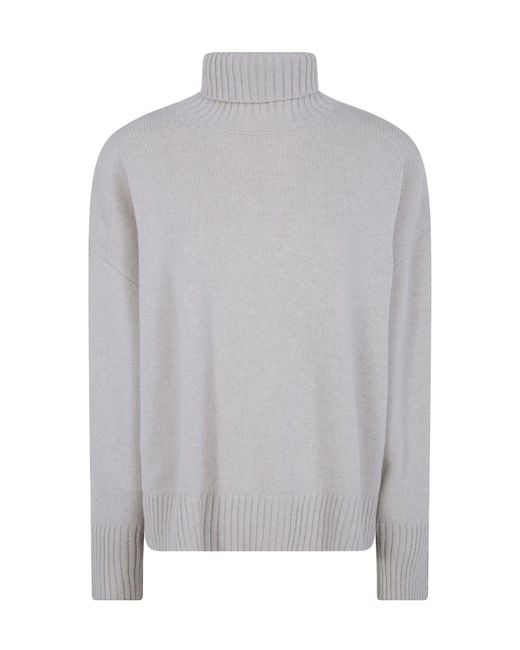 Soeur Gray William Oversized Turtleneck Knitted Sweater