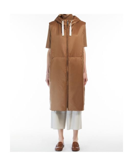 Max Mara Brown The Cube Zip-Up Drawstring Gilet