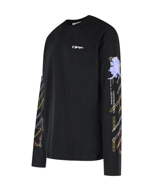 Off-White c/o Virgil Abloh Black Archigeography Arrow T-Shirt for men