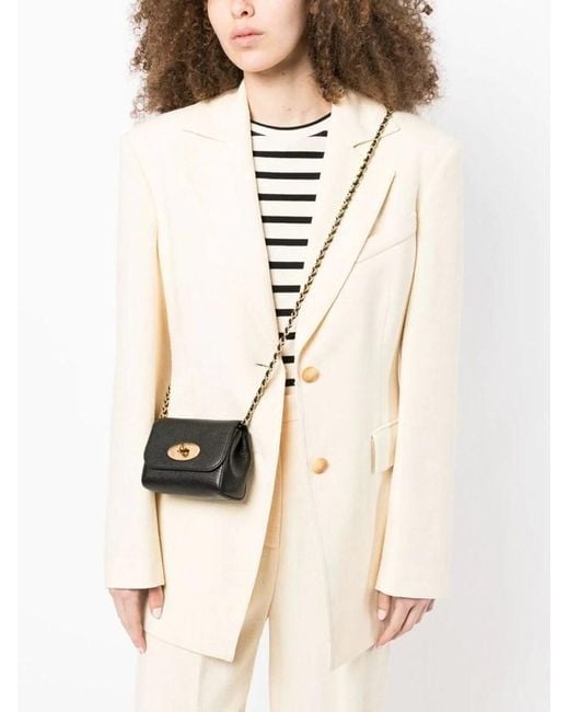 Mulberry Black Lily Twist-Lock Mini Crossbody Bag