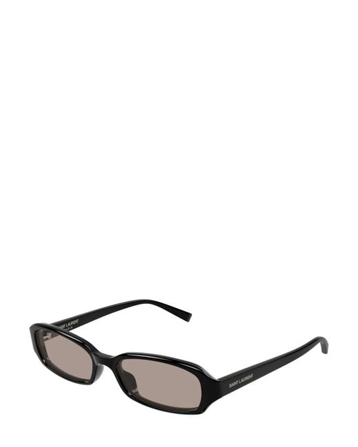 Saint Laurent White Eyewear Rectangular Frame Sunglasses for men