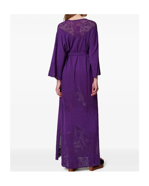 Twinset Purple Belted Dress
