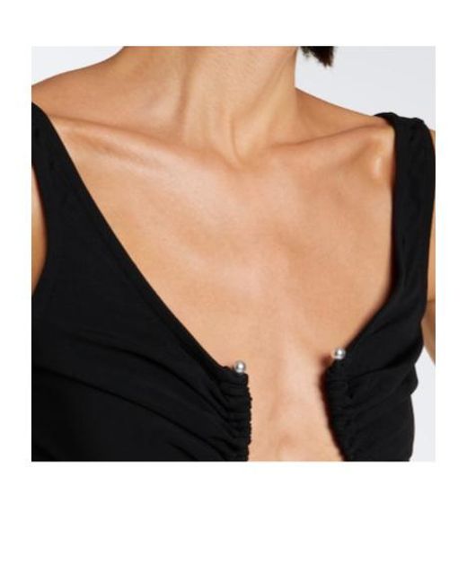 Christopher Esber Black Salacia Ruched Jersey Minidress