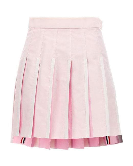 Thom Browne Pink Pleated Skirt