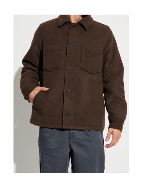 Samsøe & Samsøe Brown Oversized Shirt Jacket for men