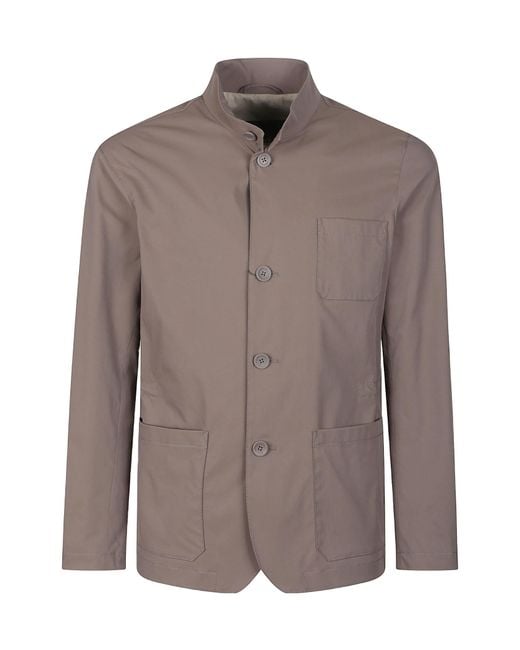 Herno Brown Button-Up Coat for men