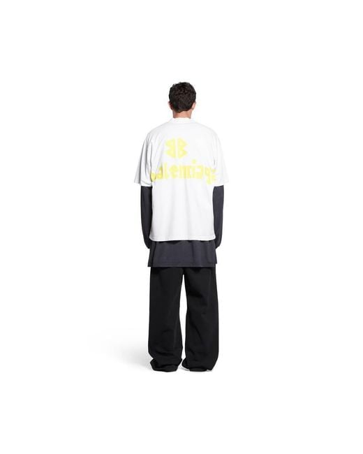 Balenciaga White Tape Logo Crewneck T-Shirt