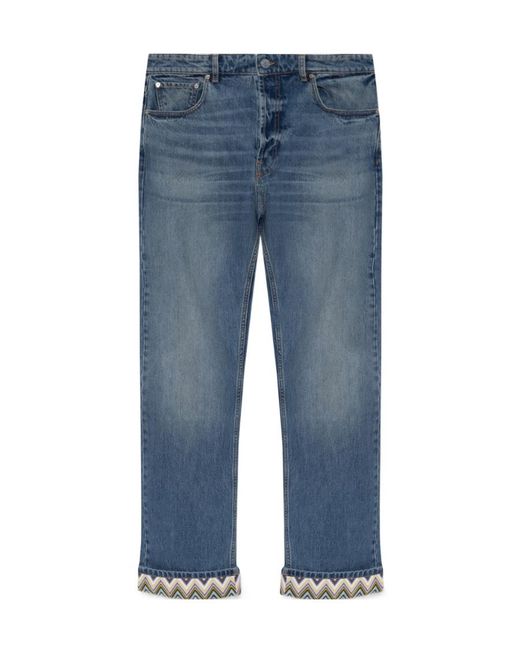 Missoni Blue Straight Leg Jeans for men