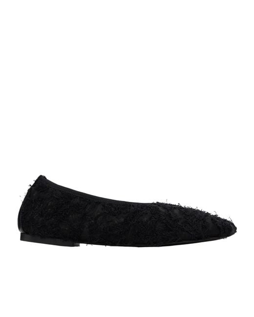 Proenza Schouler Black Glove Lace Ballet Flats