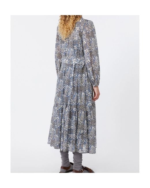 Weekend by Maxmara Gray Printed Belted Shirt Dress