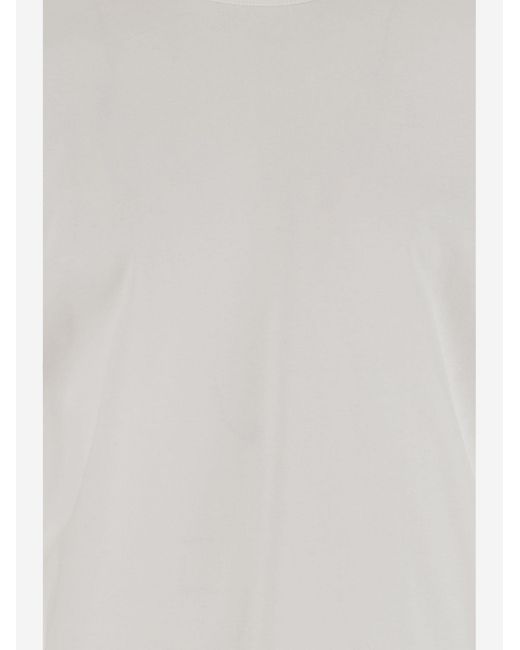 Bottega Veneta White Check Detailed Short Sleeved T-Shirt for men