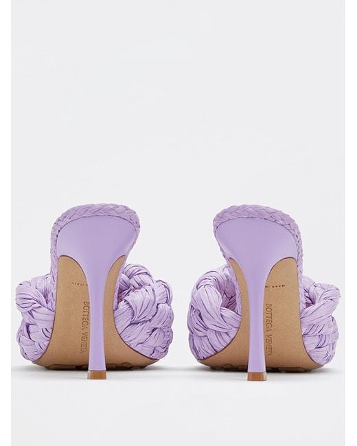 Bottega Veneta Purple Stretch Intrecciato Mules