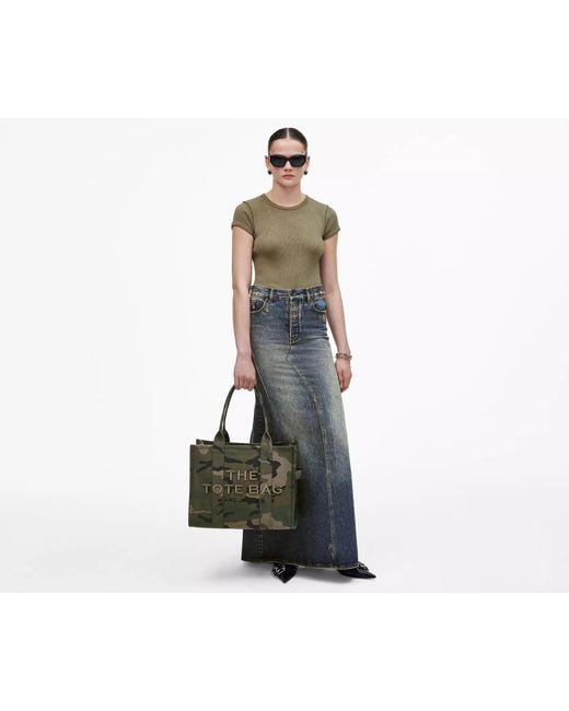 Marc Jacobs Black The Camo Jacquard Large Tote Bag