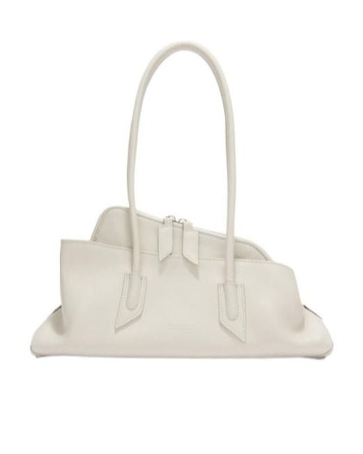 The Attico Natural 'La Passeggiata Small' Ice Top Handle
