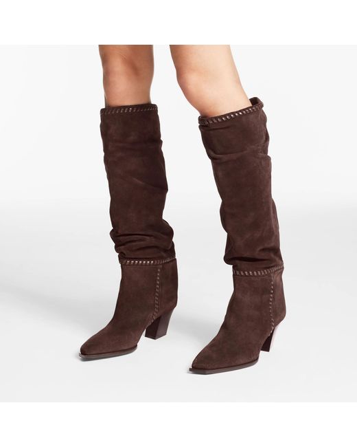 Jimmy Choo Brown Chunky-Heeled Boots