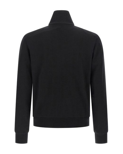 Prada Black Mock Collar Cardigan for men
