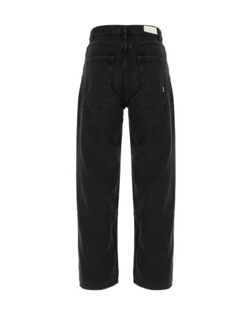 ICON DENIM Black Jeans With Belt Loops for men