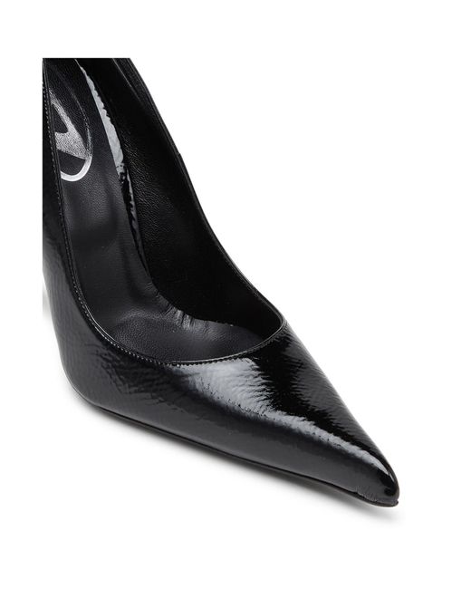 DIESEL Black Pointed-Toe Slingback Pumps