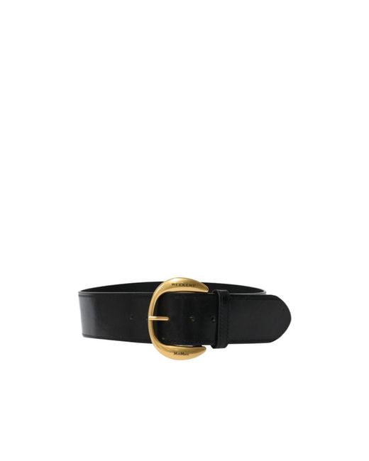 Weekend by Maxmara Black Logo-Engraved Belt