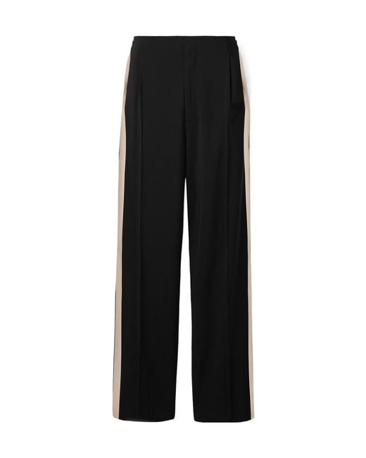 Kallmeyer Black Phoebe Wool-Crepe Straight-Leg Pants
