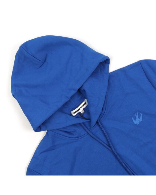 McQ Alexander McQueen Blue Logo Hooded Sweater for men
