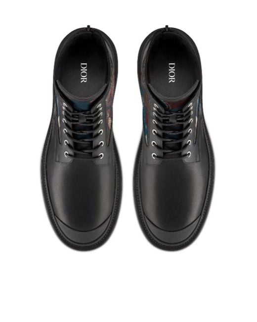 Dior Black Homme X Peter Doig Explorer Boots for men