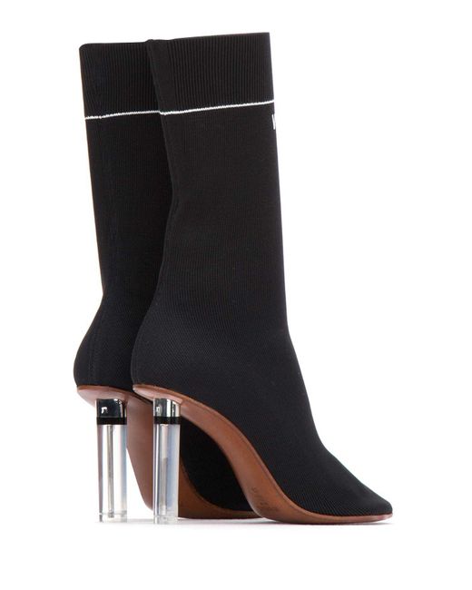 Vetements Black Knitted Hosiery Boots