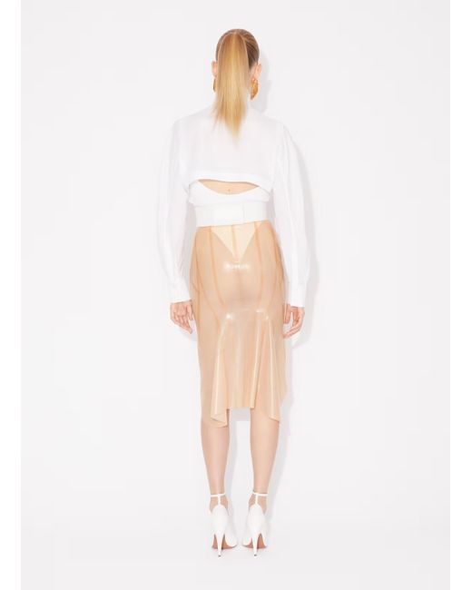 Alaïa Natural Alaïa Mermaid Midi Skirt